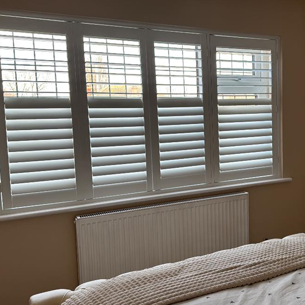 A customer photo of their shutter installationl