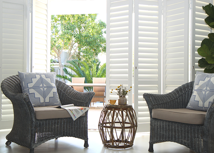 Portchester Shutters in a home conservatory