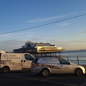 Three shutters vans parked at Cleethorpes seafront